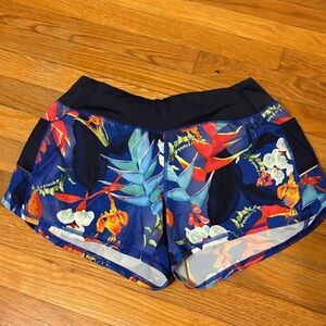Athleta Tropical Print 3.25” Running Shorts